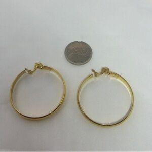 Monet Gold-Tone Hoop Clip Earrings